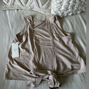 Calia Crop Wrap and Tie Tank